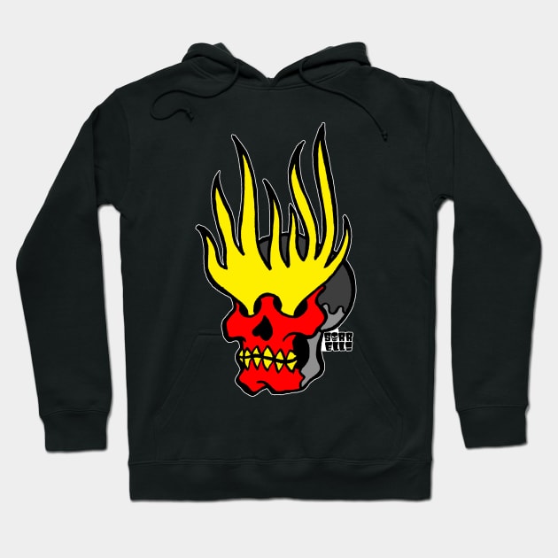 Flaming Eye Skull Hoodie by ArtMonsterATX